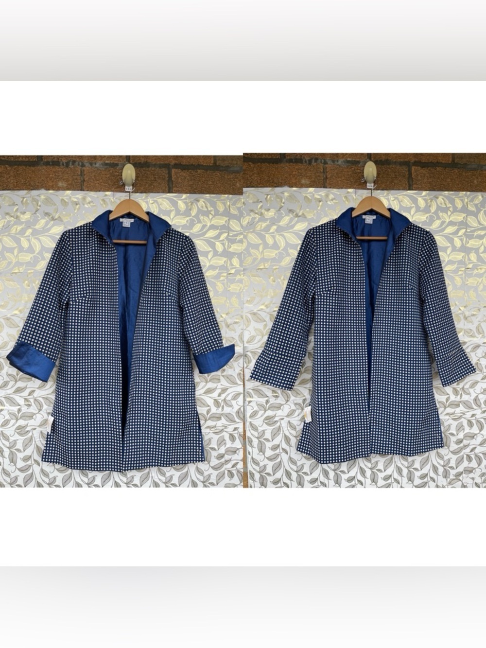 Grace Chuang Philadelphia Museum of Art Polka Dot Jacket Mid Thigh Coat S